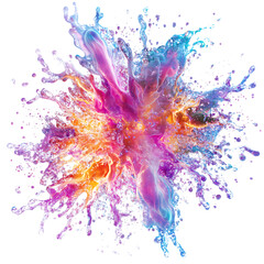 Colorful paint splash explosion liquid abstract art background wallpaper hd transparent background