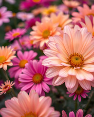 beautiful natural floral background, different kind of floral, created by generative ai