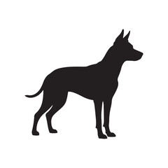 black dog silhouette