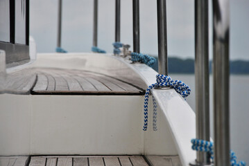 Boat deck, sailing on lake