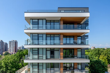 Obraz premium Modern Luxury Home with Glass Windows and Contemporary Design