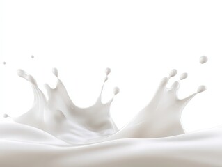 A mesmerizing display of liquid dynamics, where a pristine splash takes center stage, showcasing the elegant form and texture of dairy product, a tribute to purity and freshness.