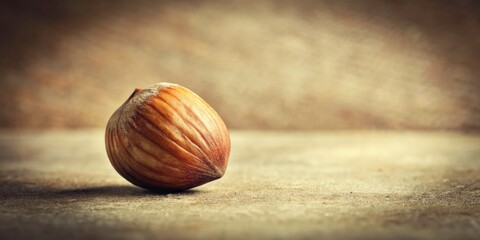 Vintage Hazelnut Photo, Isolated White Background, Nut, Food Photography, Rustic, Retro, Still Life