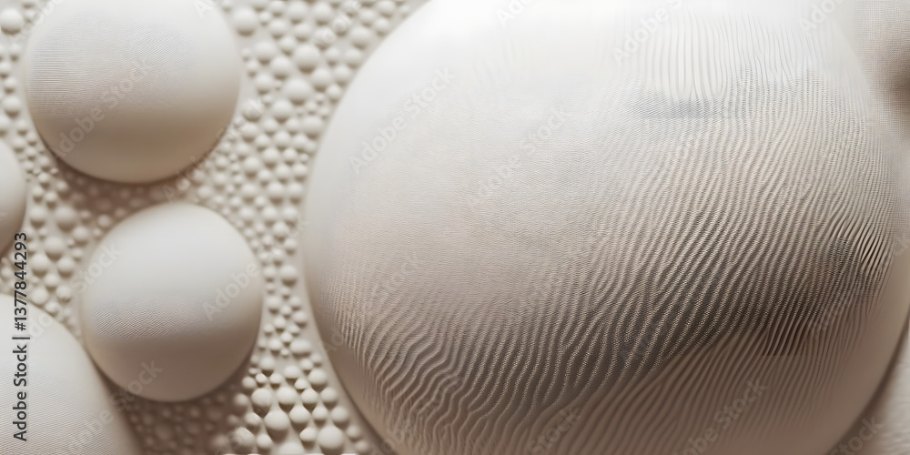 Poster light beige spherical carbon textures with a subtle, smooth finish. minimalist patterns for a clean 