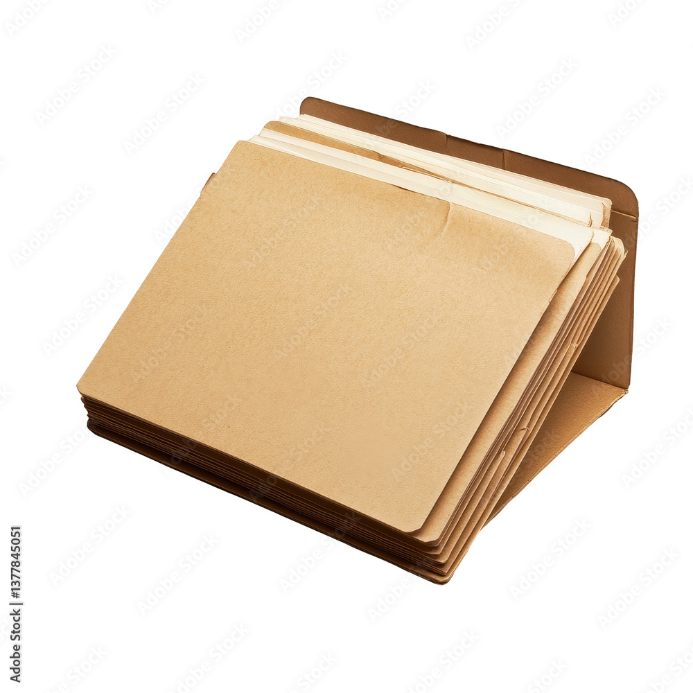 Aufkleber empty file folder on a desk organized for document storage and office management tasks, empty file f