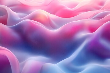Fototapeta premium Waves of pastel gradients gently blend together, evoking a sense of tranquility and softness in an abstract display of colors and forms Generative AI