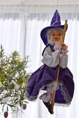Scandinavian Easter Traditions - Easter Witch. Traditional Swedish Easter Decorations.