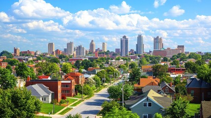 Springfield, Missouri: A Skyline View of Cityscape and Residential Neighborhood