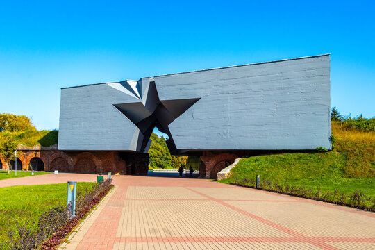 Star gate Brestskaya Krepost Zvezda in Brest Fortress Belarus.