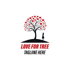 Obraz premium Love for tree logo
