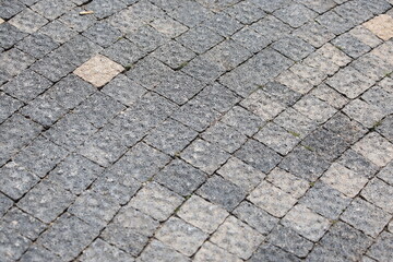 a road paved with cobblestones
