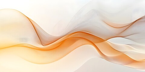 Abstract Orange and White Wave Background Design Elegant Flowing Texture Smooth Subtle Curves Modern Digital Art Artistic Wallpaper Illustration Image