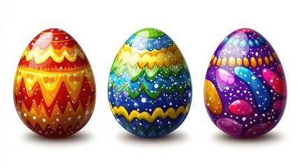 Fototapeta premium set of easter eggs