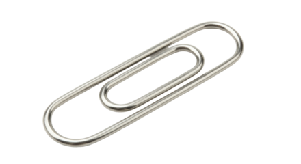 Isolated Silver Paperclip