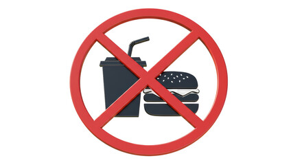 Isolated No Fast Food Symbol