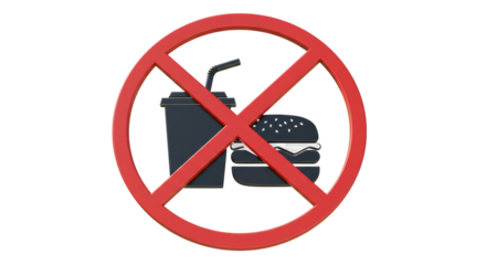 Isolated No Fast Food Symbol