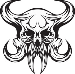vector skull head