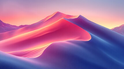 Futuristic neon glowing hills abstract background high resolution wallpaper