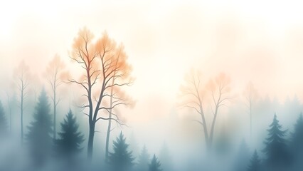 Fototapeta premium morning fog in the forest
