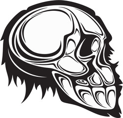 vector skull head