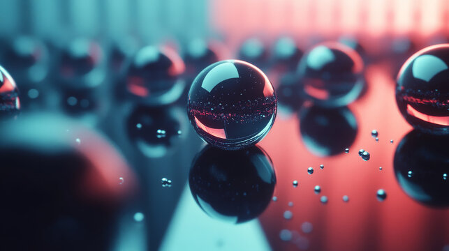 Abstract Glass Sphere Arrangement