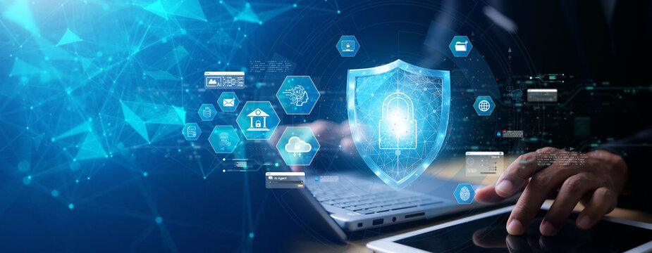 Cyber security concept, Login, User, identification information security and encryption, secure Internet access, cybersecurity, secure access to user's personal information,