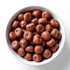 Obraz premium Cocoa crunch cereal, chocolate-flavored breakfast, sweet and crispy, isolated on white