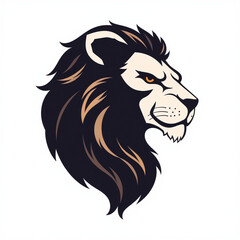 Fototapeta premium Lion logo design, bold animal emblem, powerful brand icon, vector template