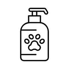 Fototapeta premium Pet Shampoo Bottle with Paw Print Design 