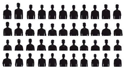 Male Silhouettes in Various Poses