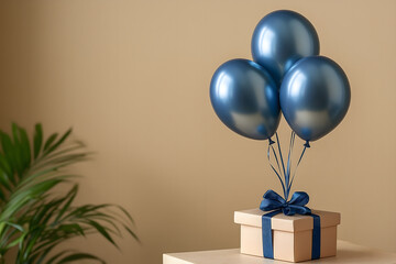 Gift Box with Balloons