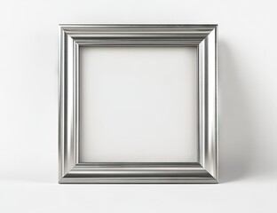 Empty silver picture frame