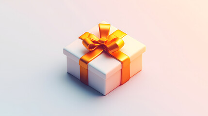 Obraz premium A Gift Box with a Golden Bow