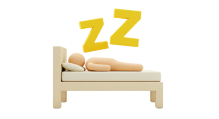 Isolated sleeping person