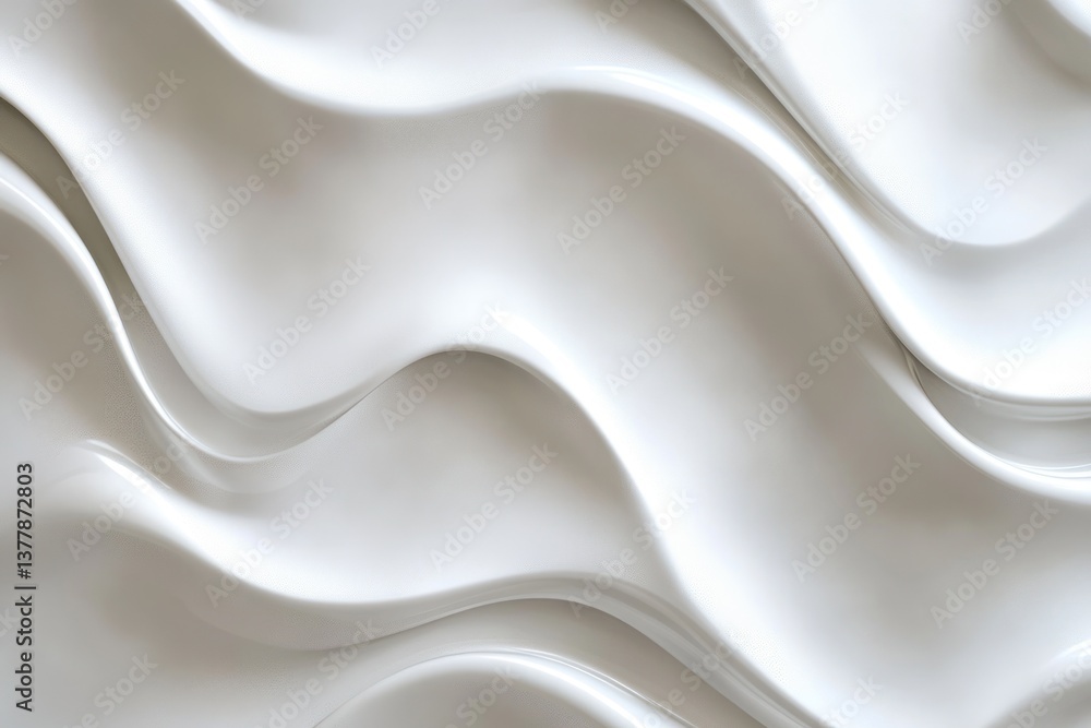 Poster smooth white wavy abstract pattern creating modern and elegant texture. design and artistic decorati