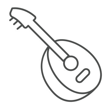 mandolin outline drawing clip art preview