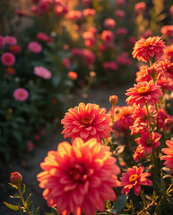 beautiful natural floral background, different kind of floral, created by generative ai