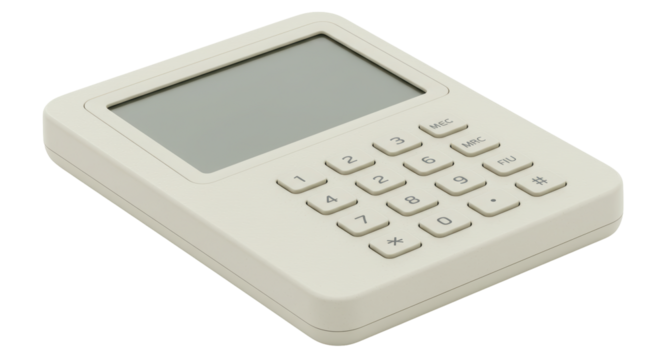 Isolated electronic calculator