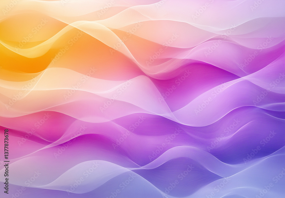 Poster abstract gradient background with pastel waves and soft curves