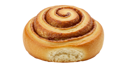 Isolated cinnamon roll