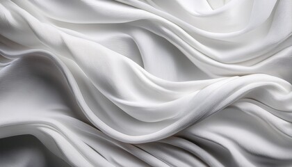 Obraz premium abstract white fabric waves illustration