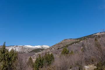 mountain landscape with blue sky