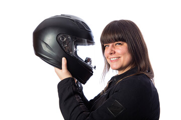 Showing brand new helmet