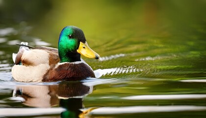 Obraz premium mallard duck on a pond