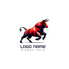 Geometric Bull Logo