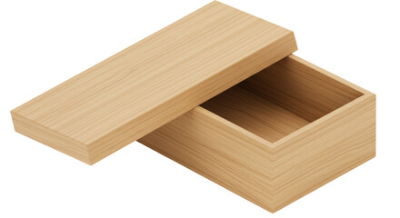 Isolated Wooden Box