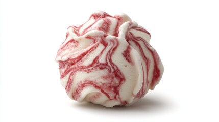 Sweet and Refreshing Creamy Double Flavored Ice Cream with Marbled Texture and Soft Pink Strawberry Accents