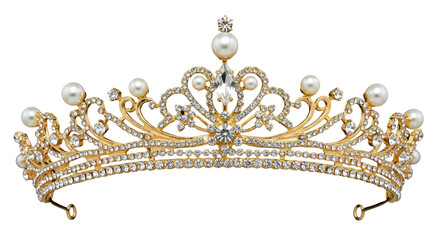 Isolated Golden Tiara