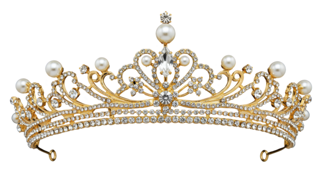 Isolated Golden Tiara
