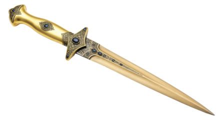 Isolated Golden Dagger